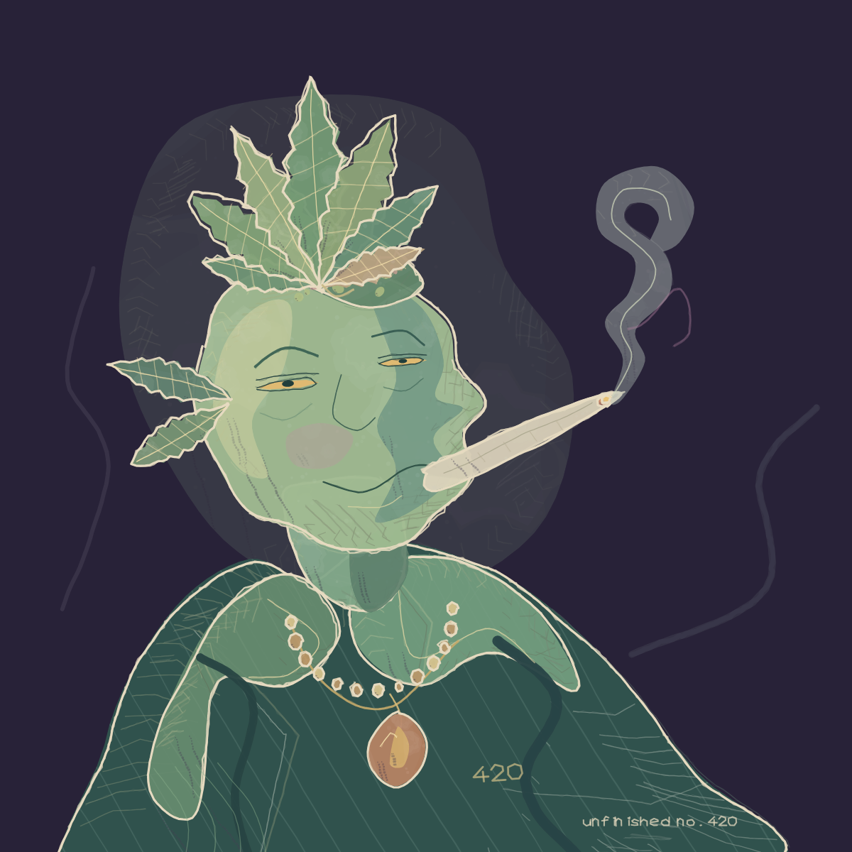 Explore the haze. Drawing 420.